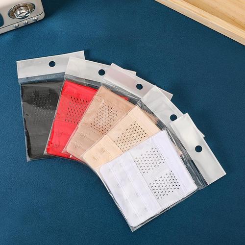 Stainless steel bra extension buckle elastic hollow two-row four-button underwear extension buckle bra back buckle cross-border packaging