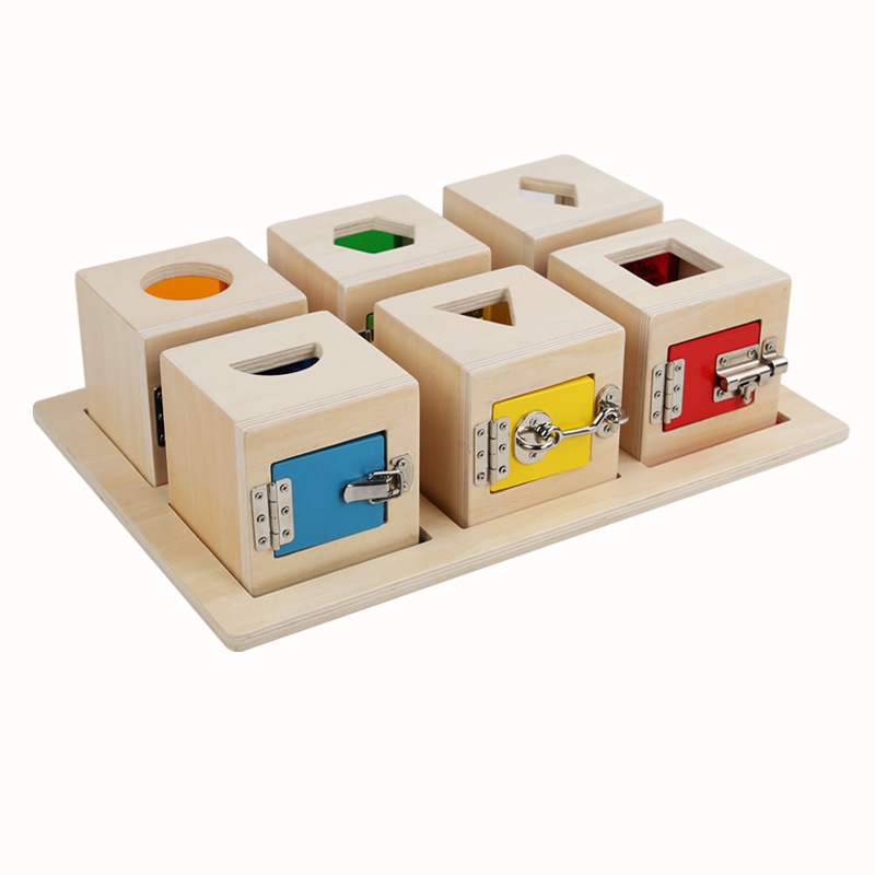 Caja de herramientas de tuerca de casa ocupada Montessori de madera CPC