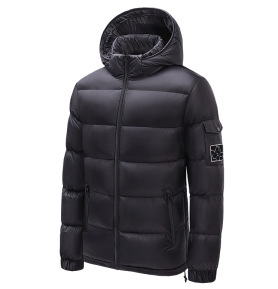 Transfronterizos otoño y invierno marcas de moda americanas para hombres de algodón grueso hombre grande color sólido chaqueta de algodón con capuzas al por mayor