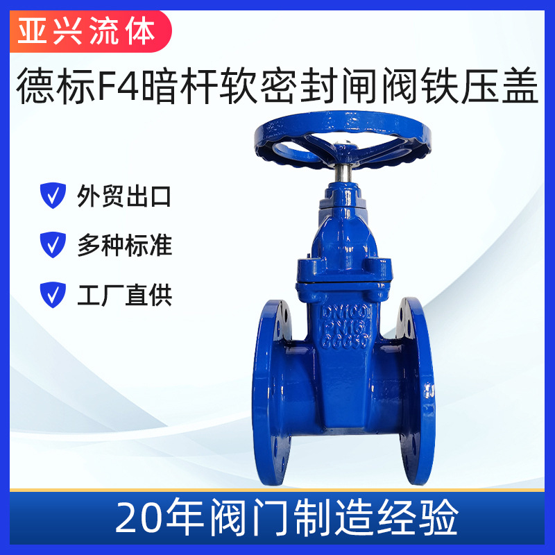 德标软密封闸阀 DIN3352 F4法兰闸阀 泊头亚兴 现货 DN100-DN800