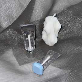 新款大容量5ml创意压尾管波浪形唇釉空管高颜值设计感异形唇釉管