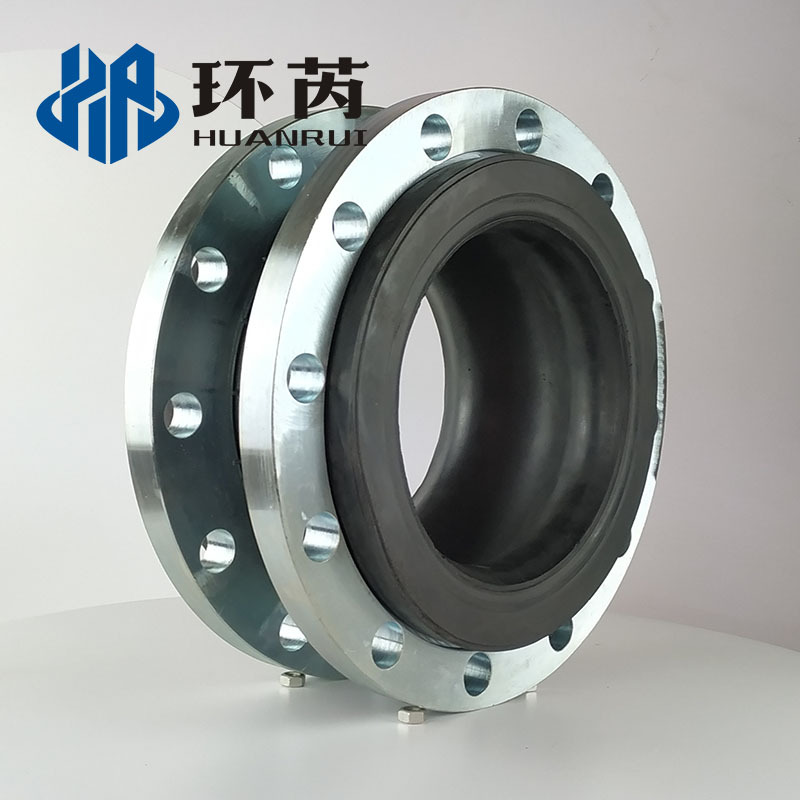 单球体橡胶软连接304不锈钢法兰橡胶软接头球形管道补偿器膨胀节