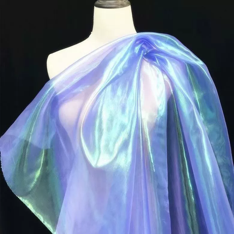 Иридесцентная органза ткани Aisha Princess Gauze, ширина 1,5 м, фиксированная ширина, свадебный и фотBackdrop