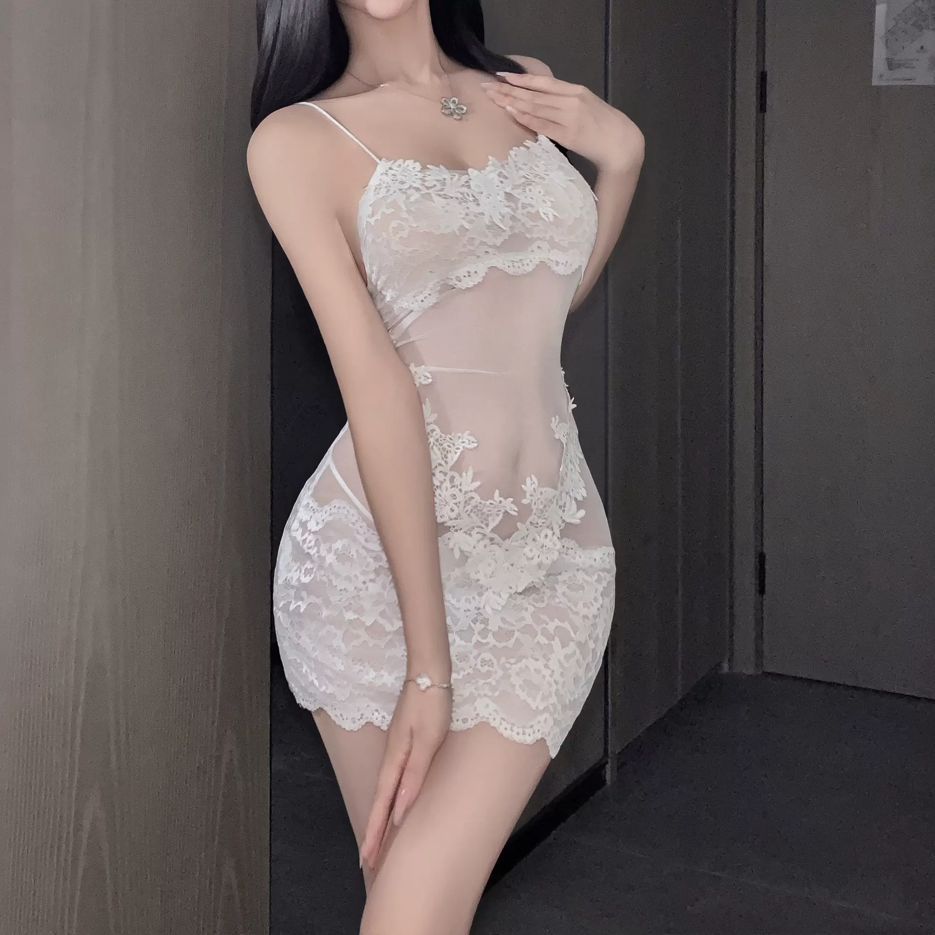 蒂妃性感大码情趣内衣蕾丝刺绣包臀裙qqny情调趣味睡衣透视火辣女