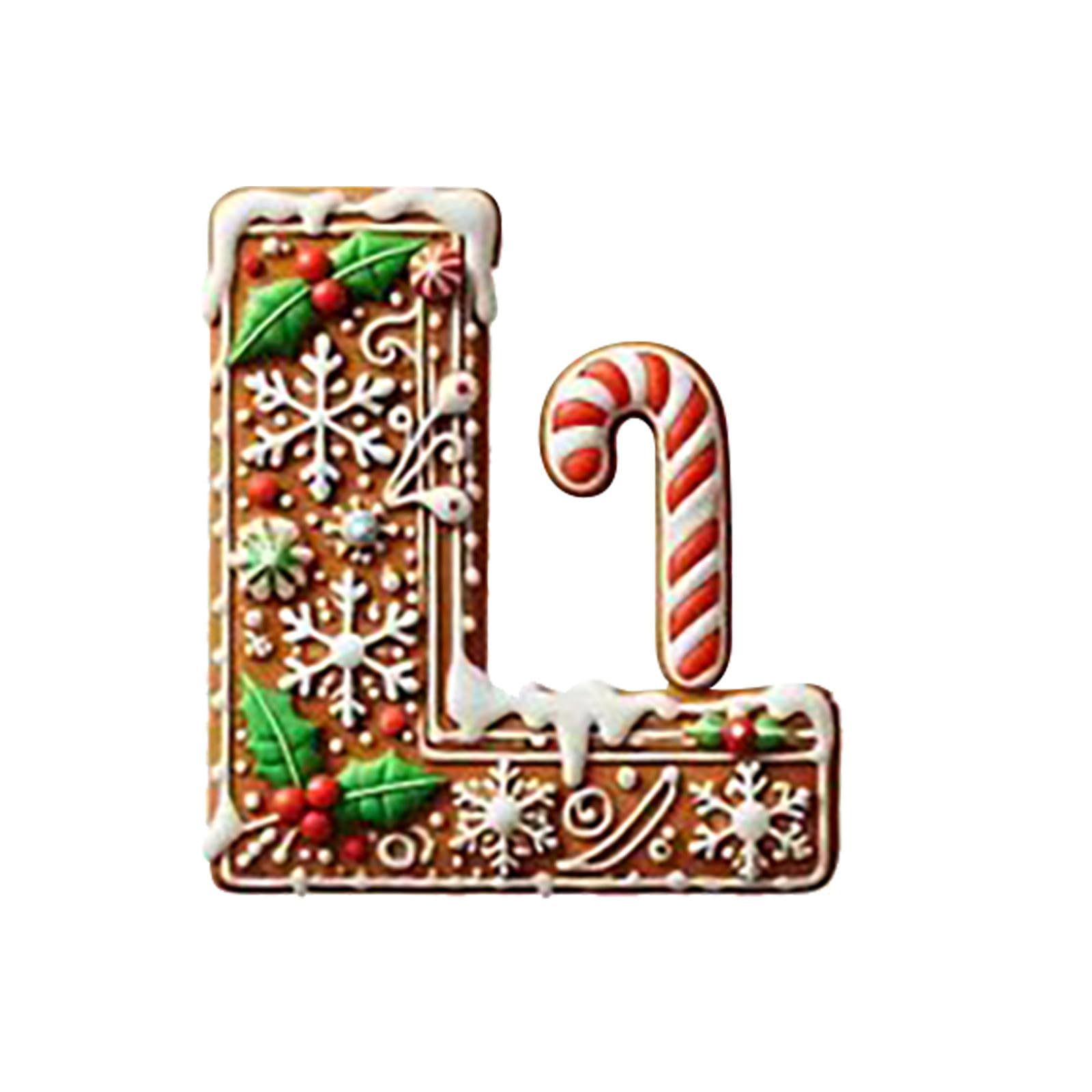 Explosiones transfronterizas de Navidad 26 árboles de Navidad pan de jengibre letras decoraciones mini letras colgante colgante