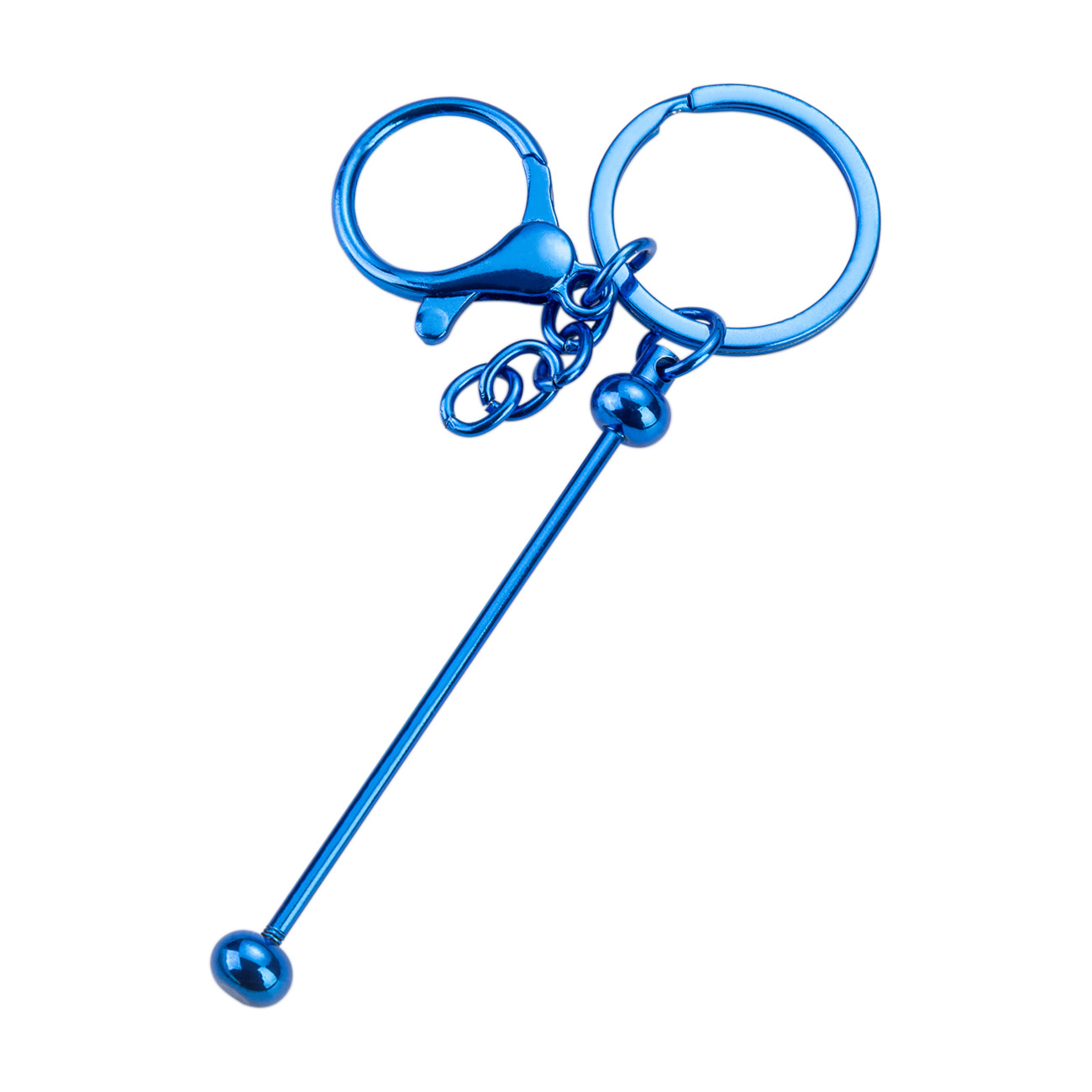 DIY cuentas llaveros auriculares caja de teléfono celular colgante llaveros de metal chapeado UV llaveros al por mayor spot