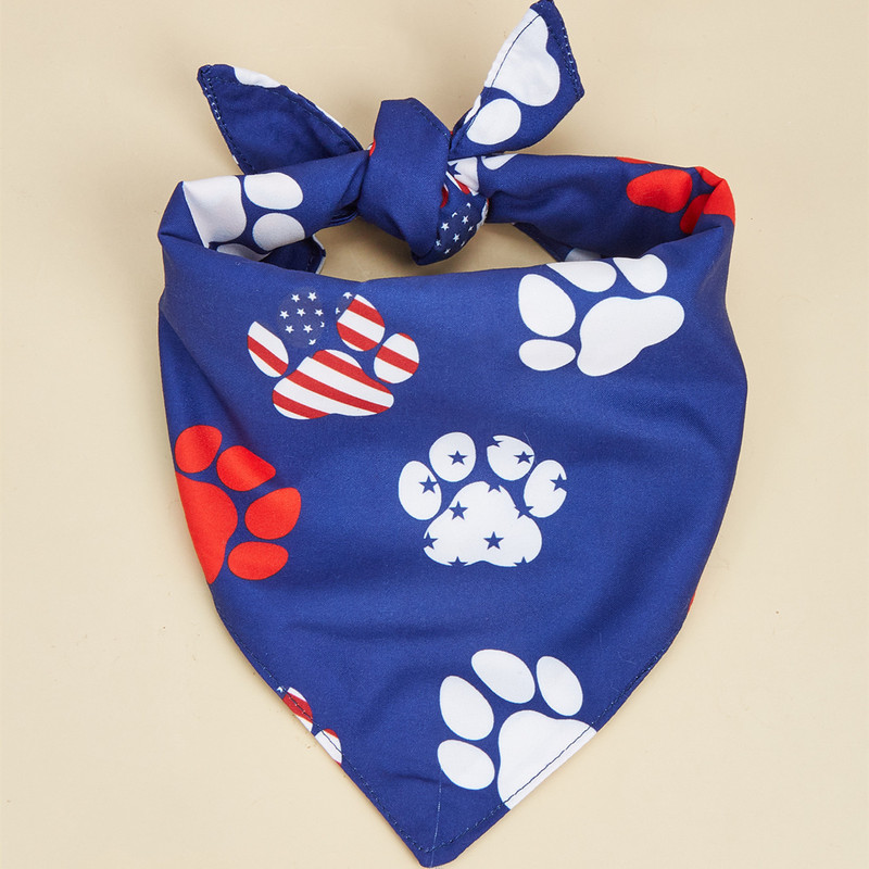 Amazon 両面印刷アメリカ独立記念日旗ペット唾液タオル犬スカーフ三角タオルペット用品|undefined