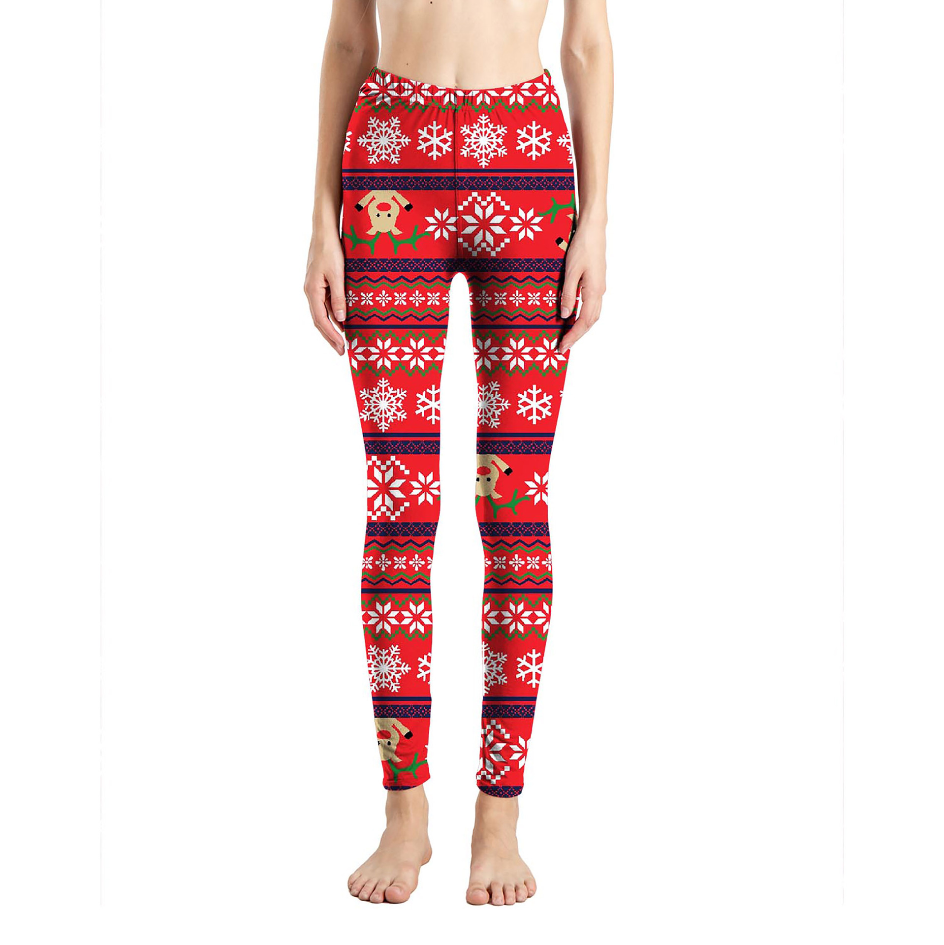 Simple Style Snowflake Spandex Polyester Ankle-length Leggings display picture 35