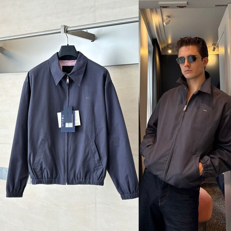 Ceiling Quality P Home 25 Autumn and Winter New Harrington Lapel Zipper Cotton Jacket Jacket Men's and Women's Trendy Brand Style