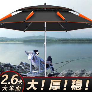 Fishing Umbrella, Parasol, Large Umbrella, Universal Wind-Resistant, Thickened Sun Protection and Rainproof Double-Layer Fishing Umbrella Folding