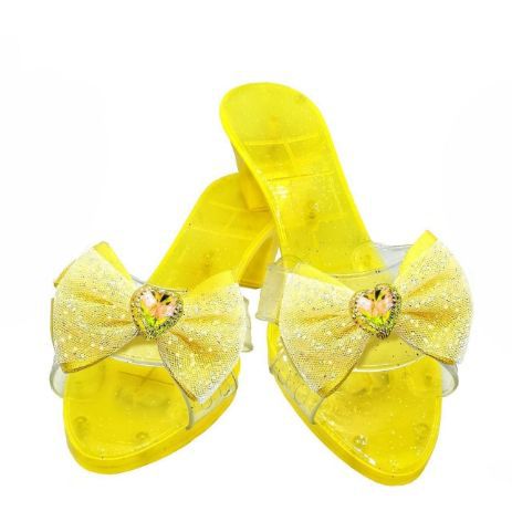Venta caliente transfronteriza para vestir a la casa zapatos de juguete zapatos de princesa antideslizantes arco rosa azul púrpura niña tacones altos regalo