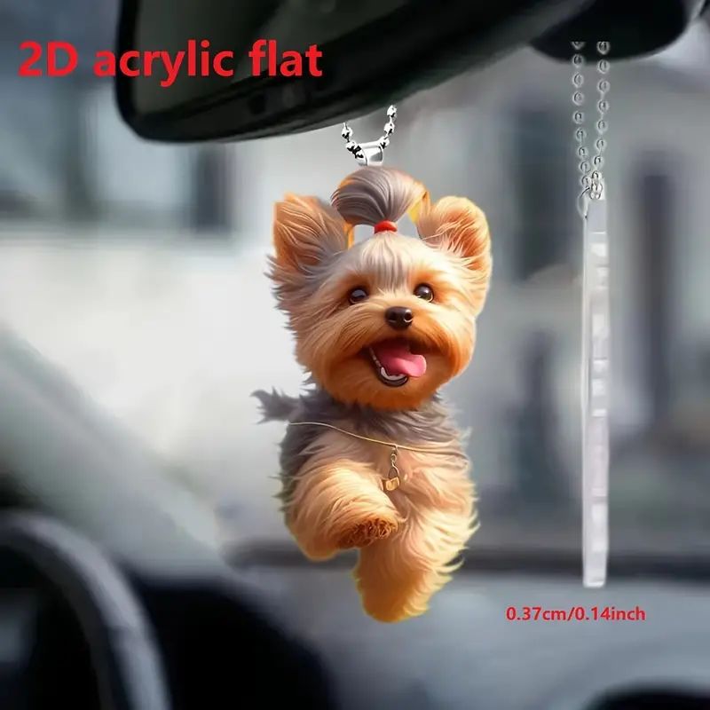 Nuevo transfronterizo lindo perro acrílico material plano accesorios de mochila para automóviles decoración del hogar