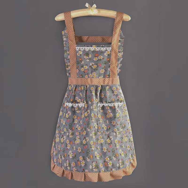 공주 드레스 레이스 더블 포켓 블루