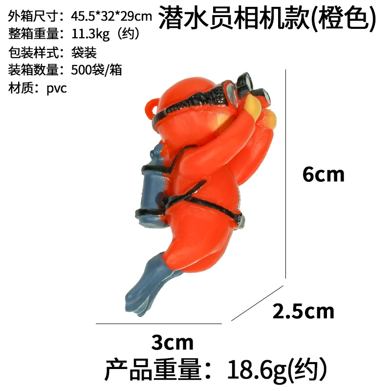 Naranja azul gordo buzo spot al por mayor acuario ornamental pecera flotante decoración de paisajismo océano hombre rana