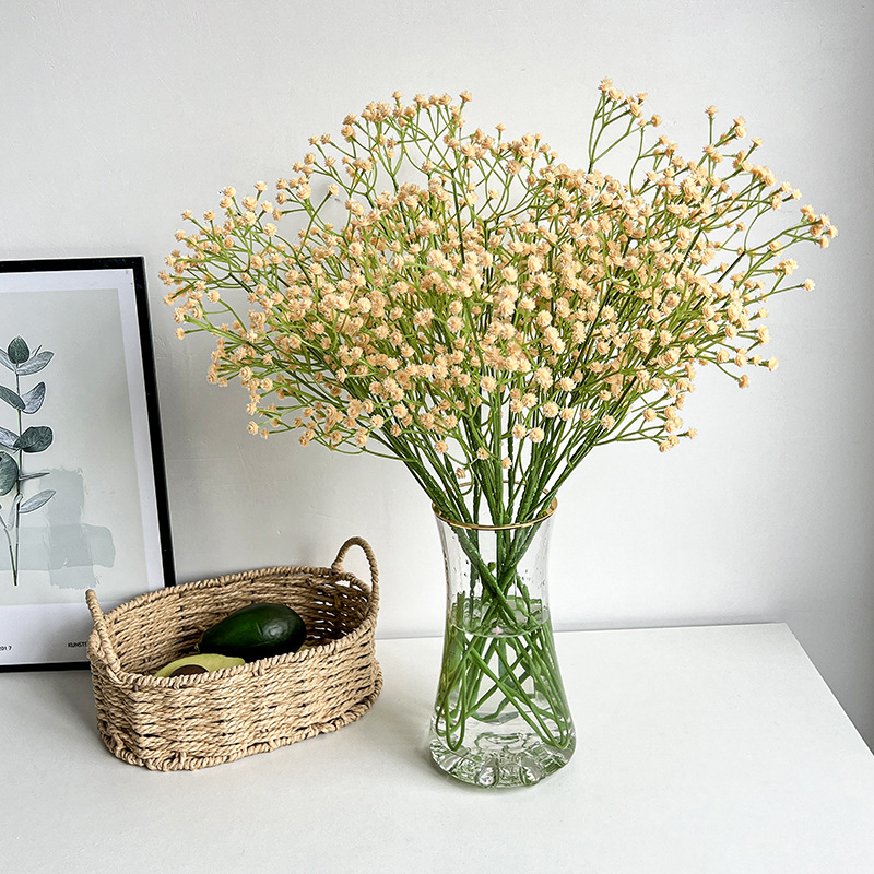 Una sola flor de simulación de flores falsas de decoración de boda mano ramo de flores hechas a mano con sensación de goma suave flores de plástico al por mayor