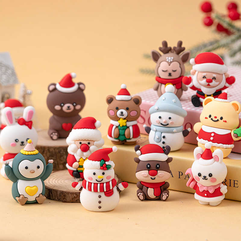 著作権クリスマスケーキ装飾装飾品ソフトゲルクリスマス楽しい老人雪だるまヘラジカクリスマスツリーパーティープラグイン|undefined