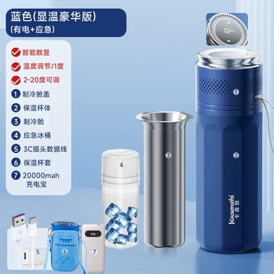 Carson Insulin Refrigeration Box: Soyuducular - luxury-blue-temperature-display-dual-use-deluxe-edition-no-temperature-adjustmentcooling-compartment-cup-sleeve-power-bank
