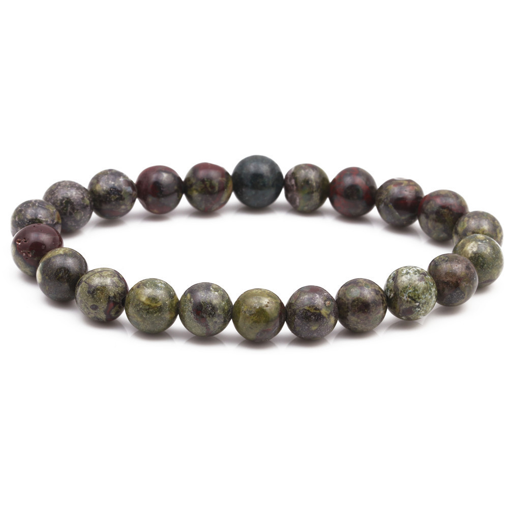 Directo de fábrica de piedra natural pulsera de cuentas Emperador ágata negro pulsera de mineral de hierro acabado pulsera al por mayor