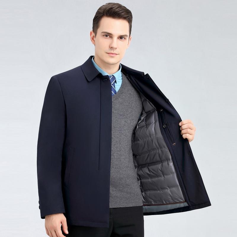 다크 블루 21988 라펠 버튼 스타일