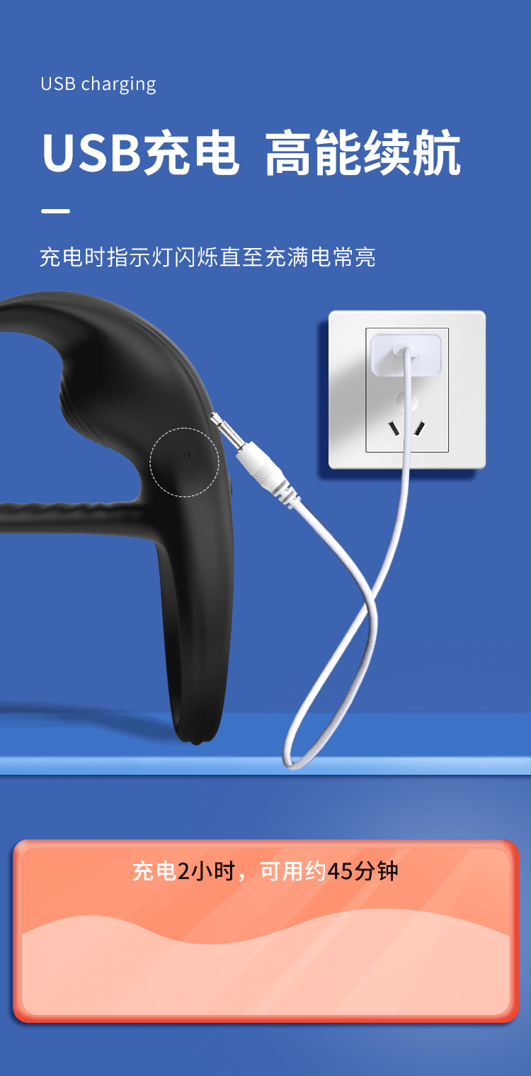 Remote-Controlled Vibrating Delay Ring with Dual Locking Bands and Flicking Tongue Insert — detail image 14