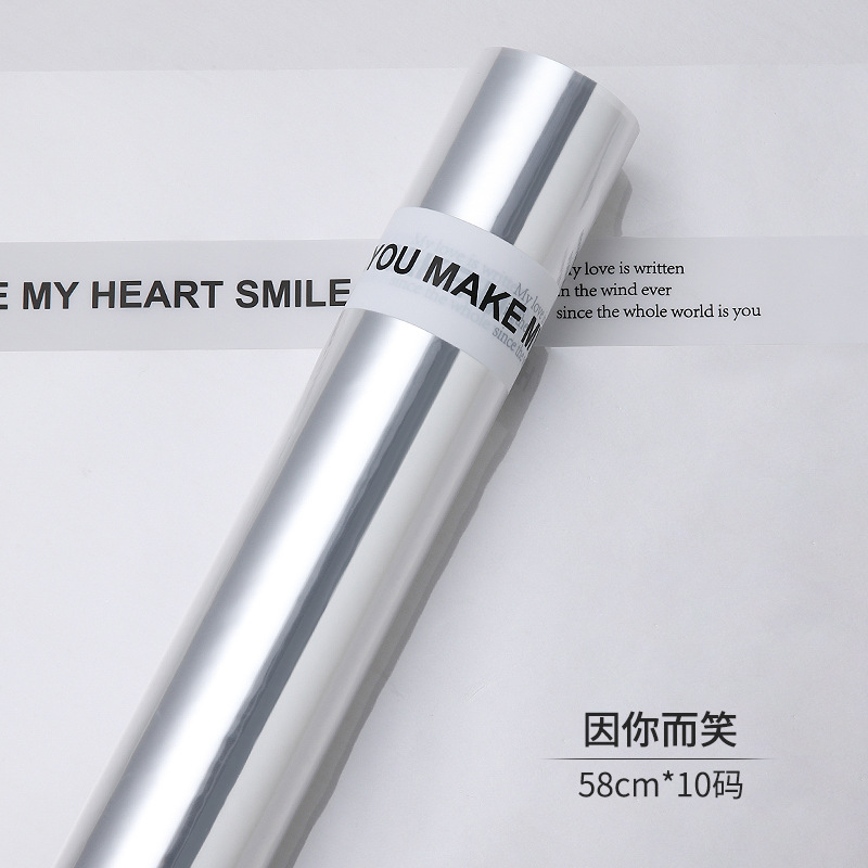 Celofán a prueba de polvo al por mayor opp forro de plástico de papel de embalaje de flores paquete de ramo celofán transparente en stock