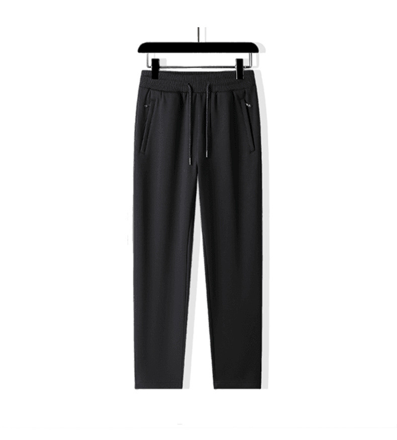 Nuovi pantaloni sportivi da uomo in puro cotone casual 2024 autunno e inverno in velluto taglie forti pantaloni della tuta larghi a gamba dritta_voghion.com