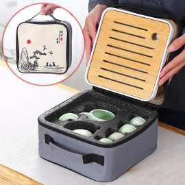陶瓷便携式旅行茶具 功夫套装节庆商务茶具礼品 旅游茶具套装批发