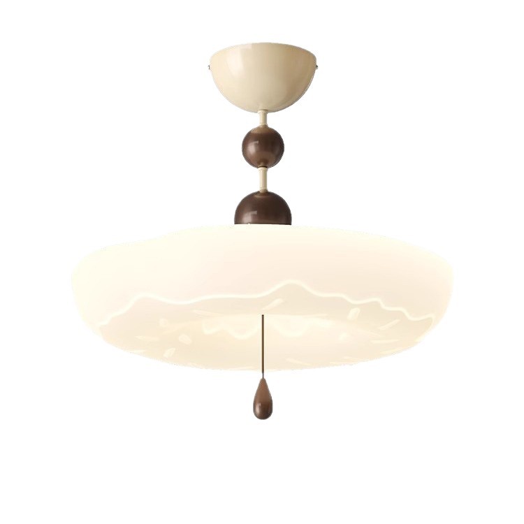 2025 nuevo dormitorio estilo crema marrón medio americano cálido de alta gama habitación para niños lámpara de araña led techo