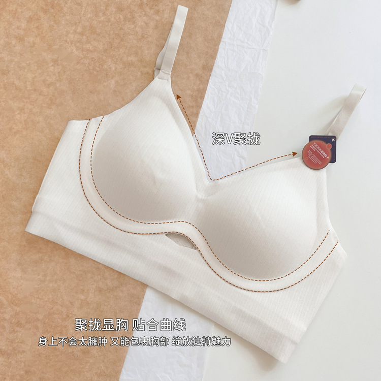 8842 otoño e invierno taza fija térmica ropa interior de las mujeres pequeño cofre grande y cómodo transpirable que recibe el pecho anti-flacidez sujetador de soporte superior