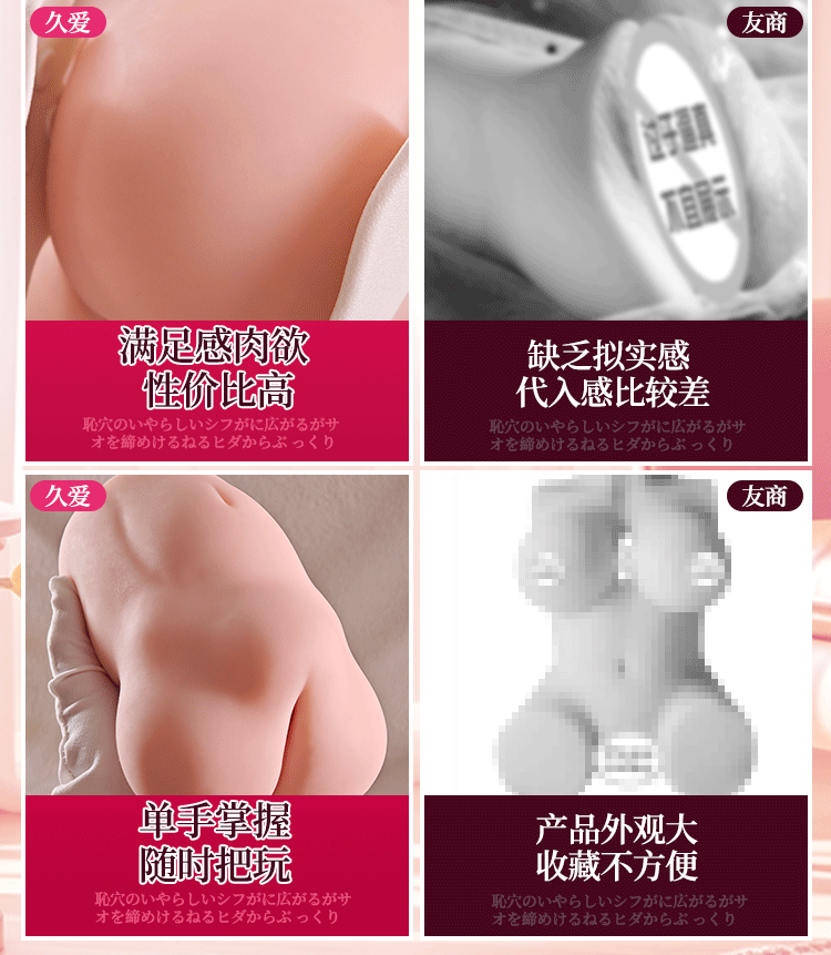 Jiuai Airplane Cup Male Masturbator Half-Body Doll Mold in TPE, Manual Use, Skin Tone — detail image 9