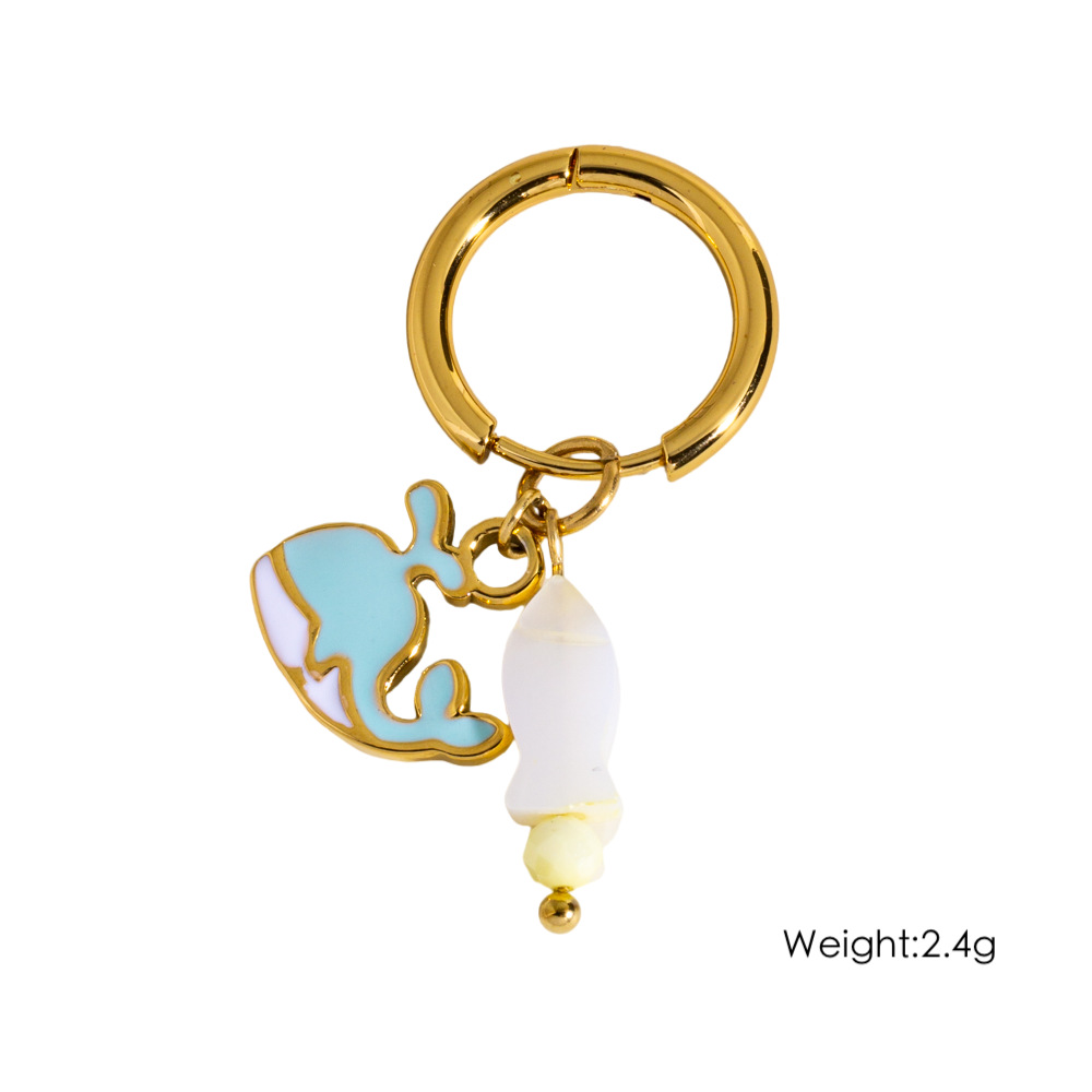 2g Weight PVD Coated Gold Plating Process 304 Stainless Steel Ear Needle Material Real Gold Plated Plating Material Charm Sleeper Hoop Earrings, Drop Earrings Classification 1 Piece Quantity Daily Occasion 304 Stainless Steel Material Starfish, Dolphin, Heart Shape Pattern All Seasons Season Women's Gender Marine Style Style Waterproof Non Tarnish, Plating Craft PVD Coated Real Gold Plated Starfish Dolphin Heart Shape 304 Stainless Steel Marine Style Waterproof Non Tarnish Charm Sleeper Hoop Earrings Drop Earrings 8