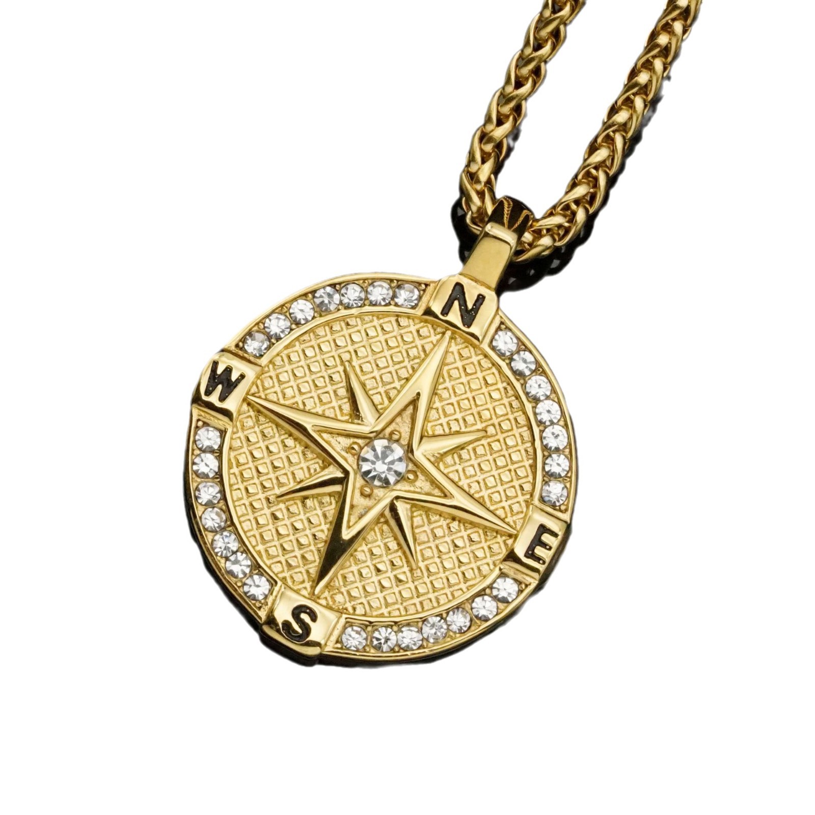 15g Weight Pendant Jewelry Making Type 1 Piece Quantity Hip-Hop 316 Stainless Steel  Compass Men Pendant Necklaces
