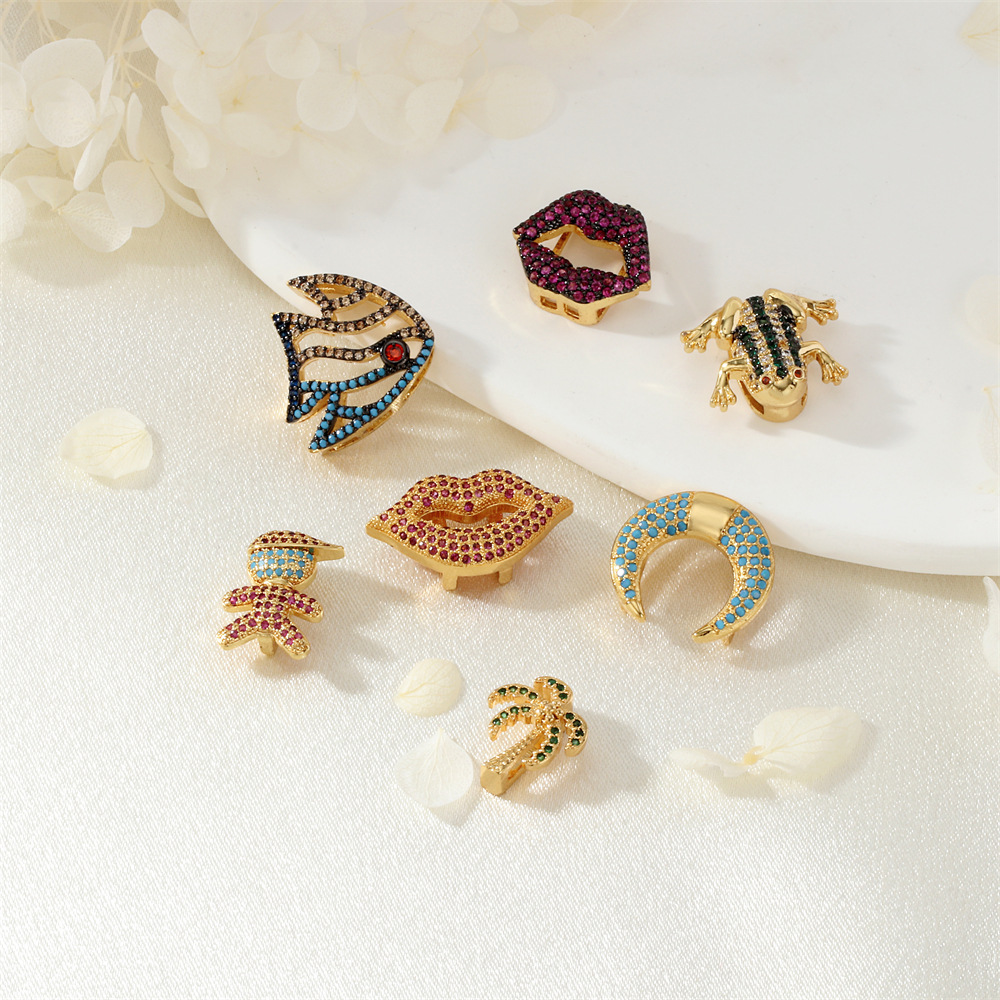 3g Weight Beads Jewelry Making Type 14*17mm Jewelry Making Size DIY Jewelry Accessories Classification 1 Piece Quantity Copper Material Lips, Heart Shape Pattern All Seasons Season Casual, Glam Style 1 Piece 14*17mm Copper Lips Heart Shape Beads 1