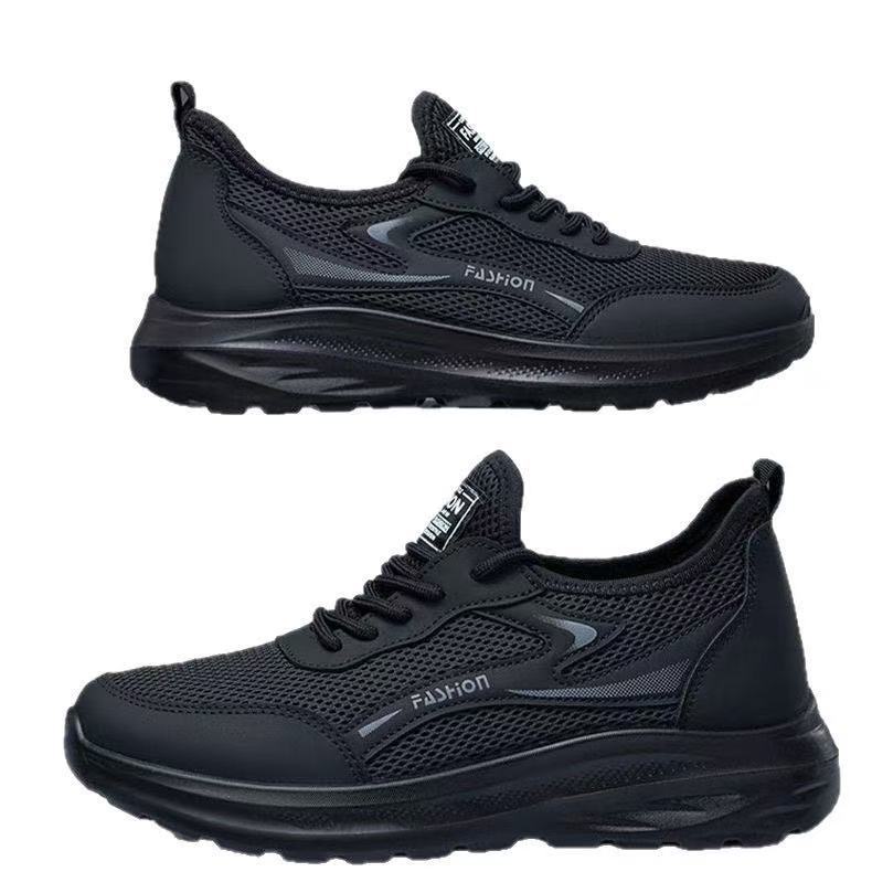 2026 Spring and Summer New Style Mesh Breathable Men's Shoes, Fashionable and Versatile Sports Casual Shoes, Soft Sole, Non-Slip, Wear-Resistant Work Shoes
