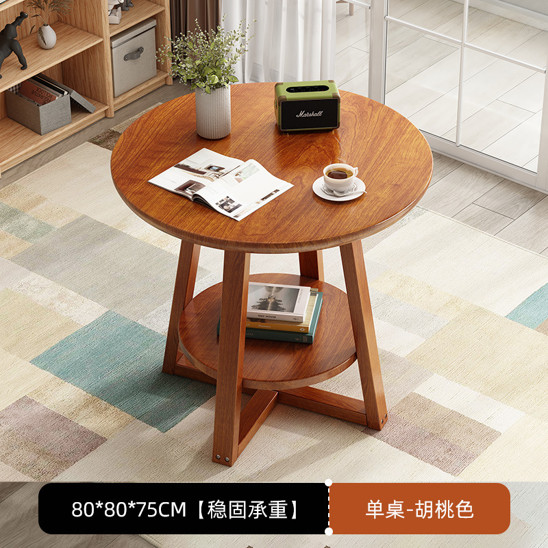 [더블레이어-월넛색상] 80*80*75cm