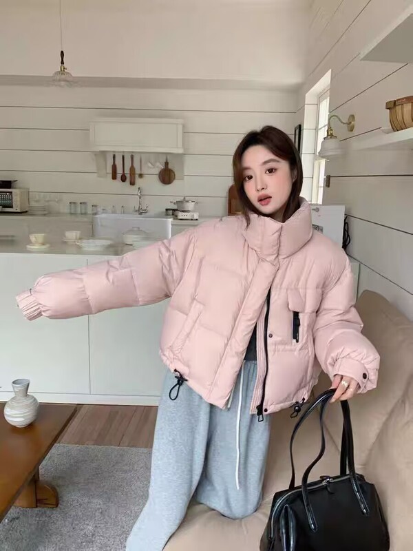 2025秋冬羽绒服女短款韩版立领小个子加厚面包服时尚保暖外套冬潮|undefined