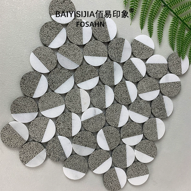 Marble round mosaic, wall villa, stand, decorations