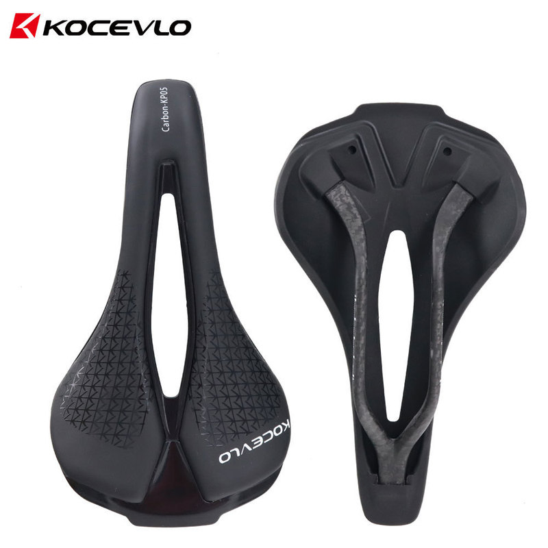 Ultra-Light Carbon Bow Bicycle Mountain Road Bike Saddle Leather Seat Cushion Hollow Soft