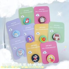 卡通气囊手机支架立体硅胶网红创意伸缩懒人手机支架桌面礼品批发