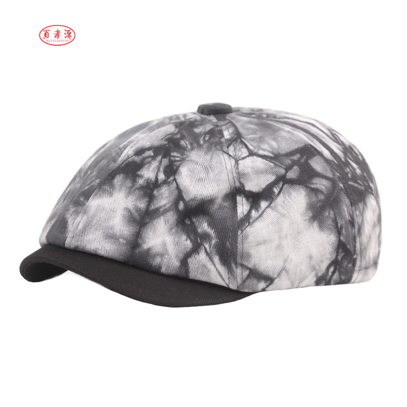 Estilo chino retro octogonal sombrero tinta pintura sombrero 2021 nuevo sombrero delantero hombres y mujeres juventud pintor sombrero
