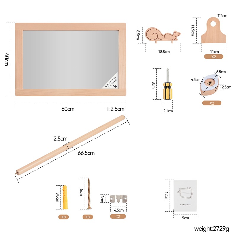 Espejo de reposabrazos Montessori