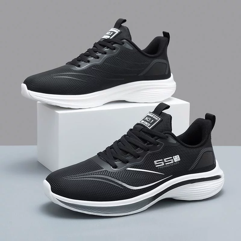 Мужская обувь с мягкой подошвой 2025, сетчатая весенняя новая спортивная обувь, повседневная легкая модная амортизирующая дышащая универсальная обувь для бега