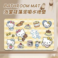 漫画のケイティの浴室の珪藻泥のマットのトイレの入り口の吸水の足のマットの家のドアのマットのトイレの足のマット