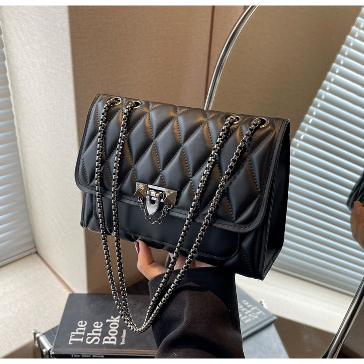 Alta textura nicho diseño personalizado moda bolso de las mujeres 2024 invierno nueva cadena rombo solo hombro bolsa de las axilas