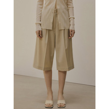 【特价不退换】隆美春夏韩系LC简约百慕大宽松高腰七分阔腿裤女