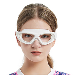 Silicone Anti-Fog Goggles with Clear Lens for Men and Women, Waterproof Diving Goggles, Wave Shark 9800