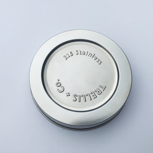 Manufacturer Customized 316 Stainless Steel Mason Cup Lid Standard Mouth 70mm Wide Mouth 86mm Mason Jar Stainless Steel Bottle Cap