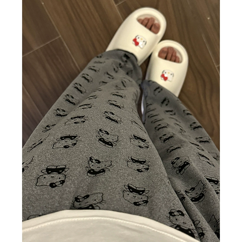 Velvet keep warm soft cartoon trousers