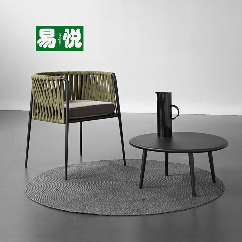 户外桌椅创意设计师酒吧阳台小桌椅三件套茶几现代简约藤编椅桌椅