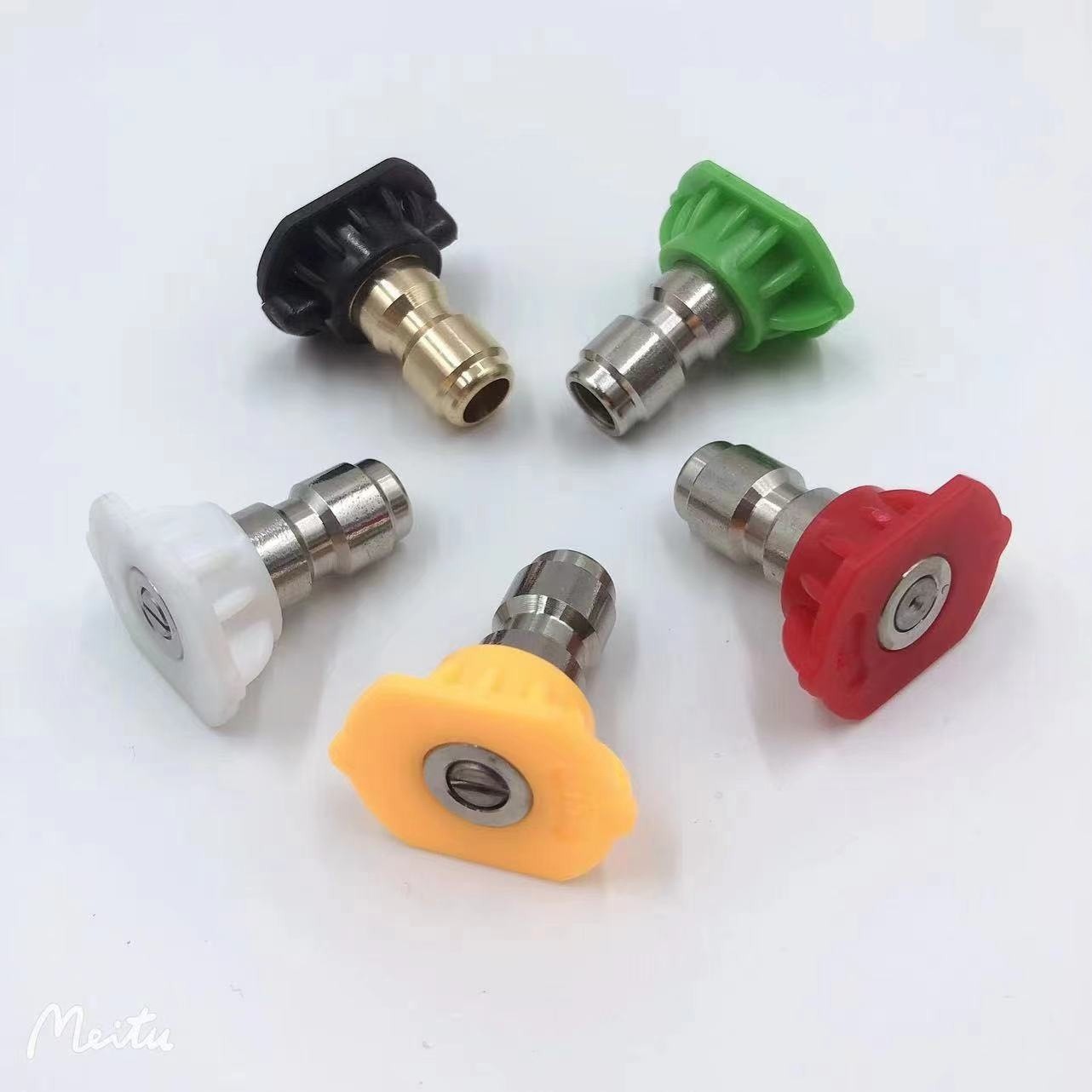 高压清洗车机喷枪喷头配件 1/4快接快插扇形喷嘴高压洗车水枪喷头